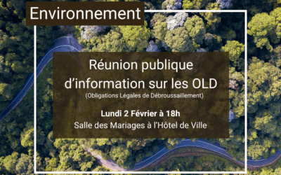 Réunion publique d’information sur les OLD le 2 février prochain