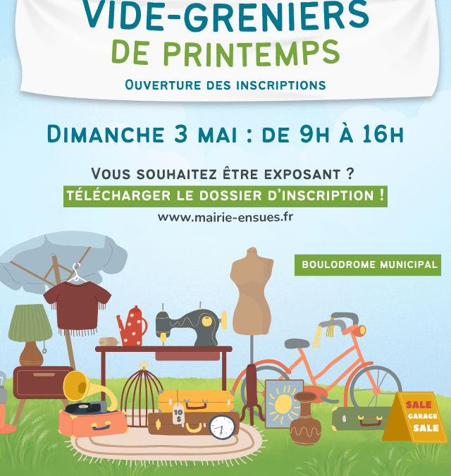 Ouverture des inscriptions pour le vide greniers de Printemps au boulodrome