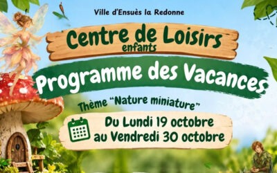 Ouverture des inscriptions pour les vacances d’automne dans nos Centres de Loisirs