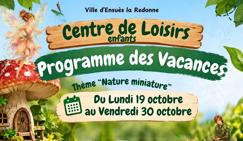 Ouverture des inscriptions pour les vacances d’automne dans nos Centres de Loisirs